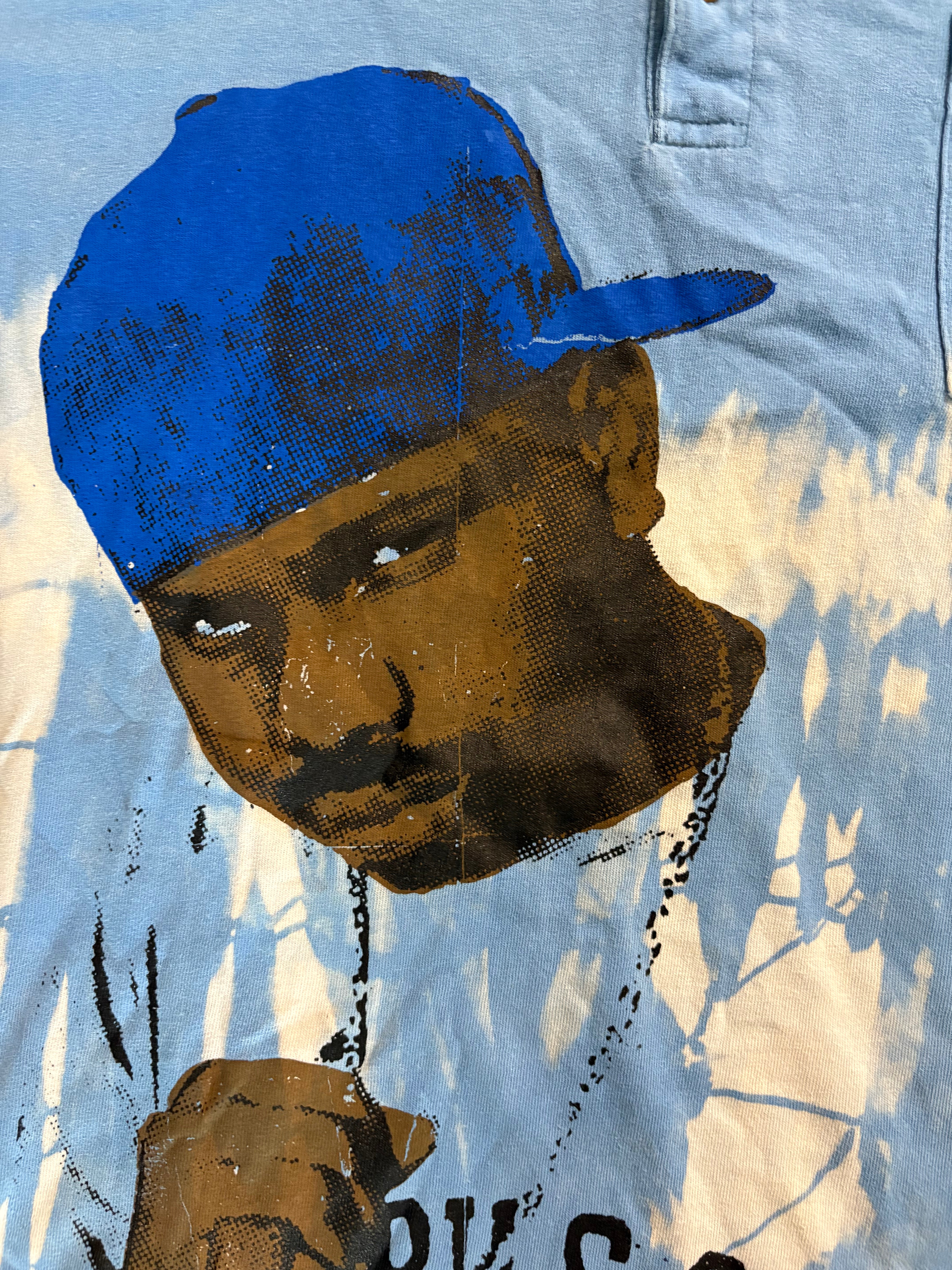 1/1 NEW DJ SCREW VINTAGE BLEACHED CARHARTT BABY BLUE T-SHIRT (XL)