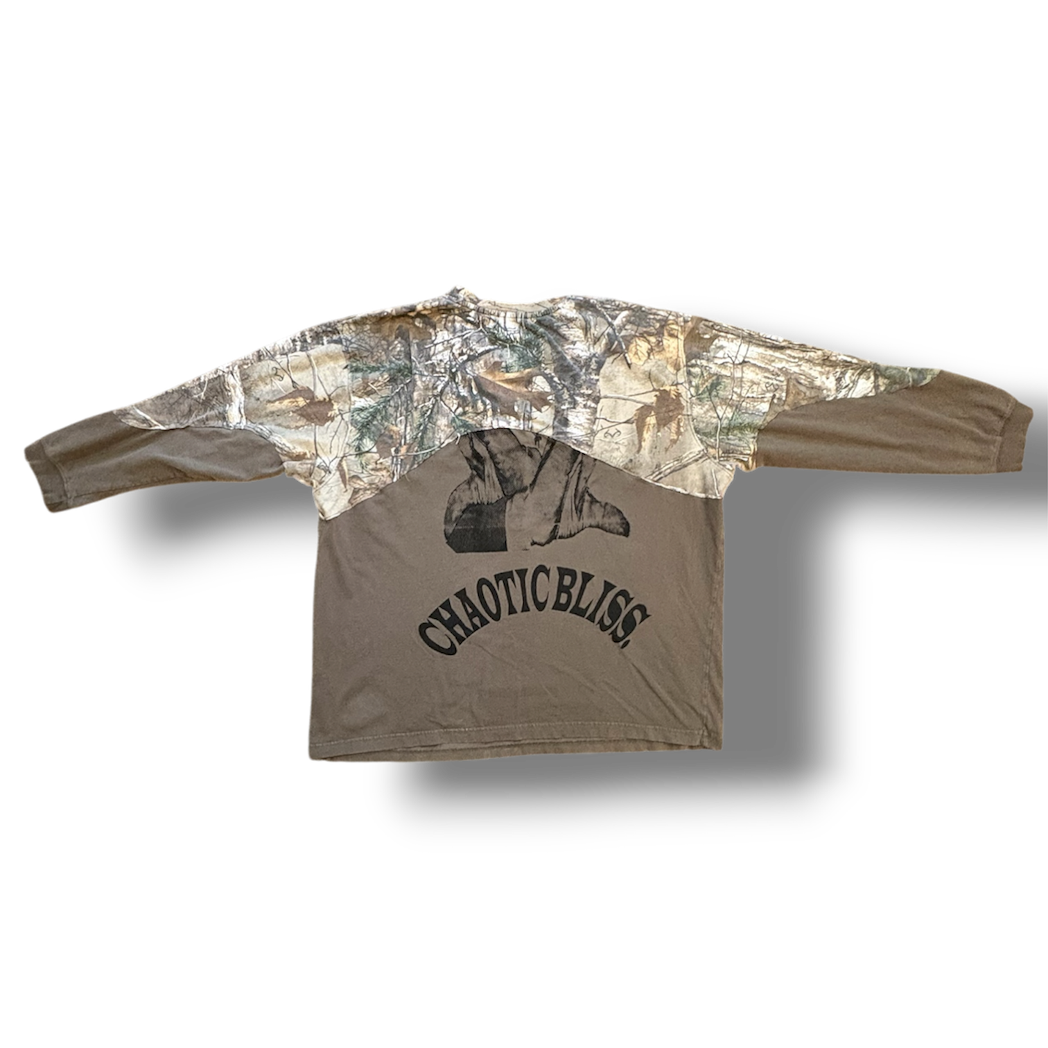 1/1 (XL) CUT AND SEWN CAMO + MOCHA BROWN LONGSLEEVE