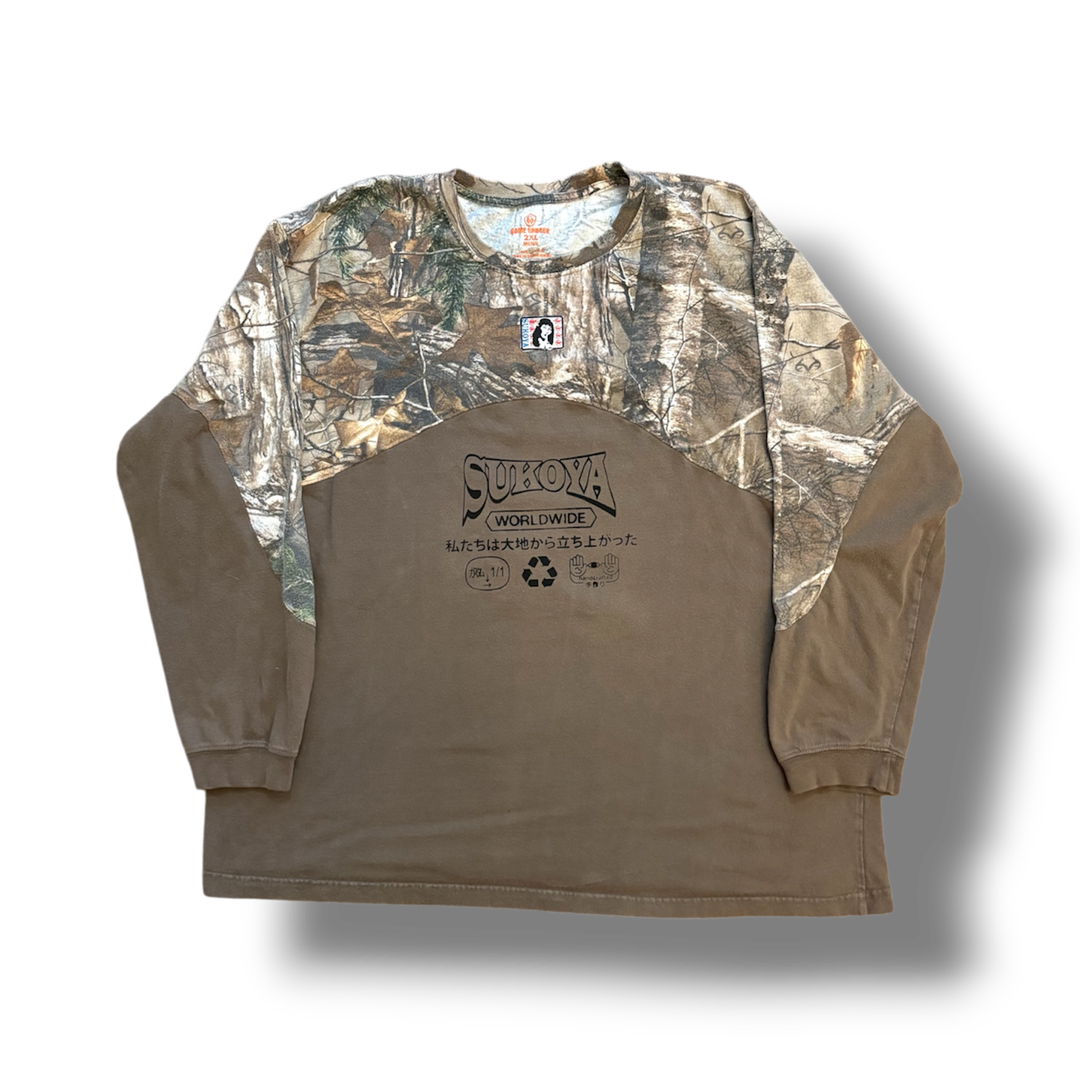 1/1 (XL) CUT AND SEWN CAMO + MOCHA BROWN LONGSLEEVE