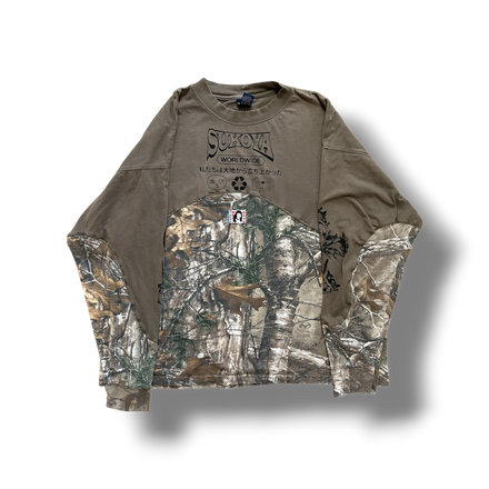 1/1 (XL) CUT AND SEWN MOCHA +CAMO LONGSLEEVE