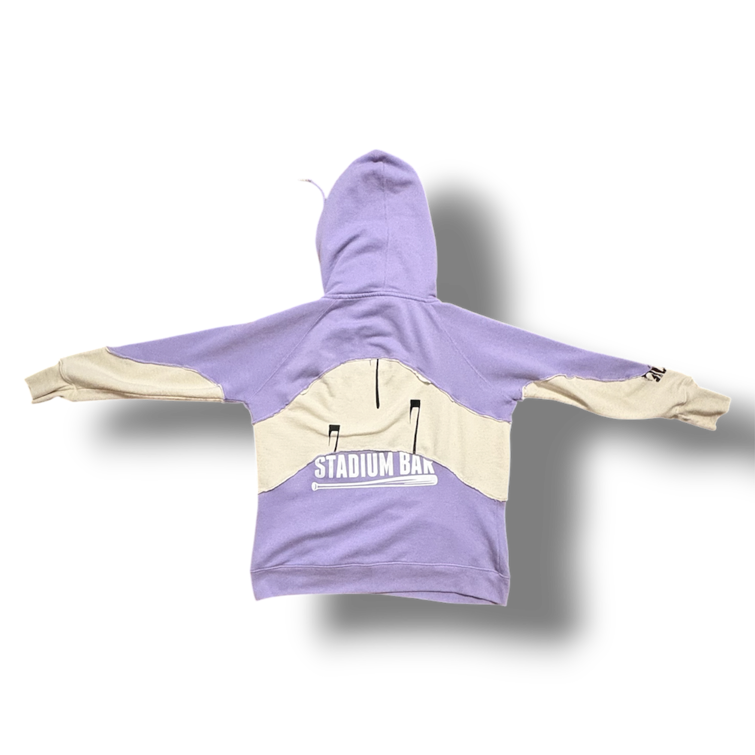1/1 (L) CUT AND SEWN PURPLE AND SAND HOODIE