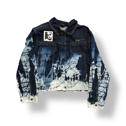 1/1 CROPPED FUBU BLEACHED JACKET (XL)