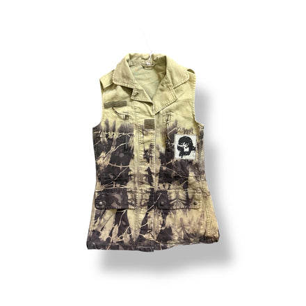 1/1 BROWN DYED VEST (S-M)