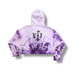 1/1 PURPLE DYED ADIDAS CROPPED HOODIE (XL)