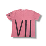 1/1 BASS FADED RED/PINK V NECK T SHIRT (M)