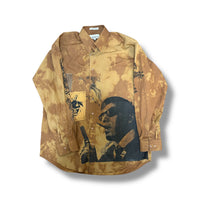 1/1 BLEACHED BROWN MODENA TALL BUTTON UP (XL 17 36/37)