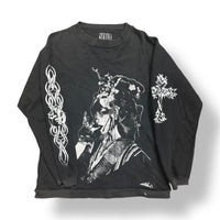 1/1 DISTRESSED SAYOKO YAMAGUCHI FADED BLACK/GREY CREWNECK (M-L)