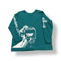 1/1 UKN (JS + JDS) TEAL WAFFLECUT LONGSLEEVE (XL-XXL) (WOMANS CUT)