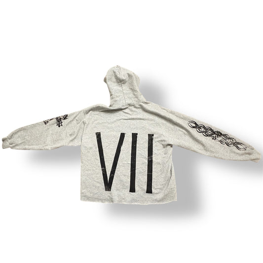 1/1 YUSAKU HEATHER GREY CROPPED HOODIE (L-XL)