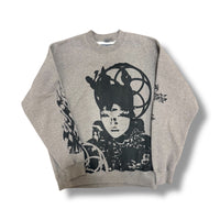 1/1 OVERSIZE ABERCROMBIE & FITCH OG GREY/BROWN CREWNECK (M TALL)