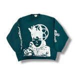1/1 RARE CYAN/TEAL VINTAGE JERZEE OG PRINT CREWNECK (XL)