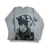 1/1 DARK GREY VINTAGE GAP OG PRINT WAFFLECUT LONGSLEEVE (M)