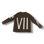 1/1 MOCHA BROWN VINTAGE OG PRINT LONGSLEEVE/CREWNECK (L)