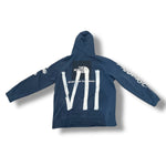 1/1 FADED NAVY-CYAN BLUE OG PRINT NORTHFACE HOODIE (XL)